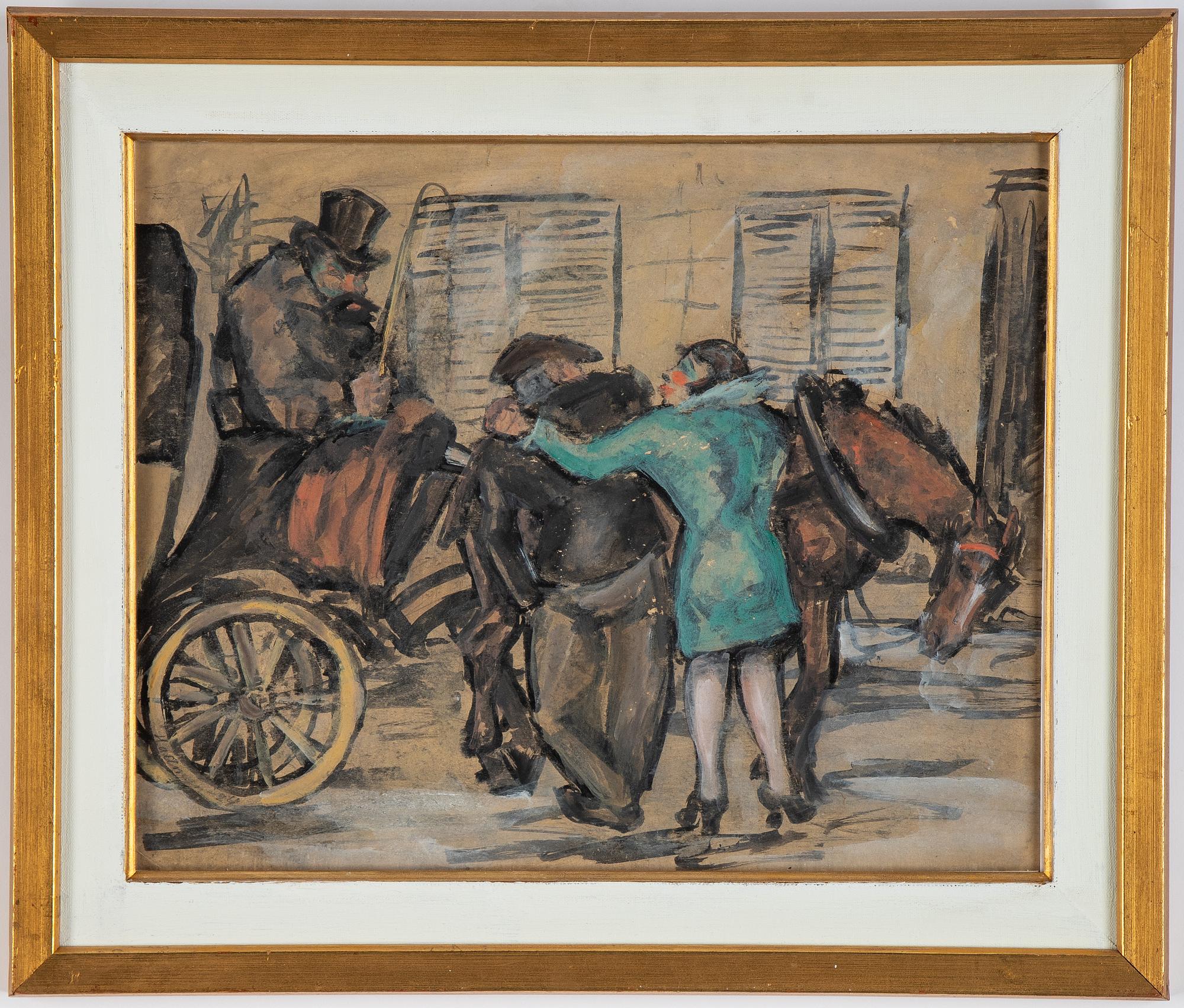 Adolf Hallman, gouache, signerad och daterad -24.