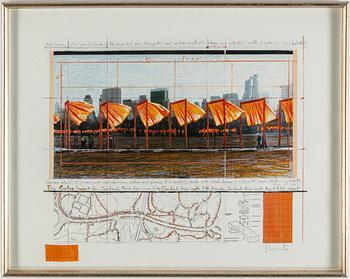 CHRISTO & JEANNE-CLAUDE, offset in colours with collage, signed Christo in pencil.