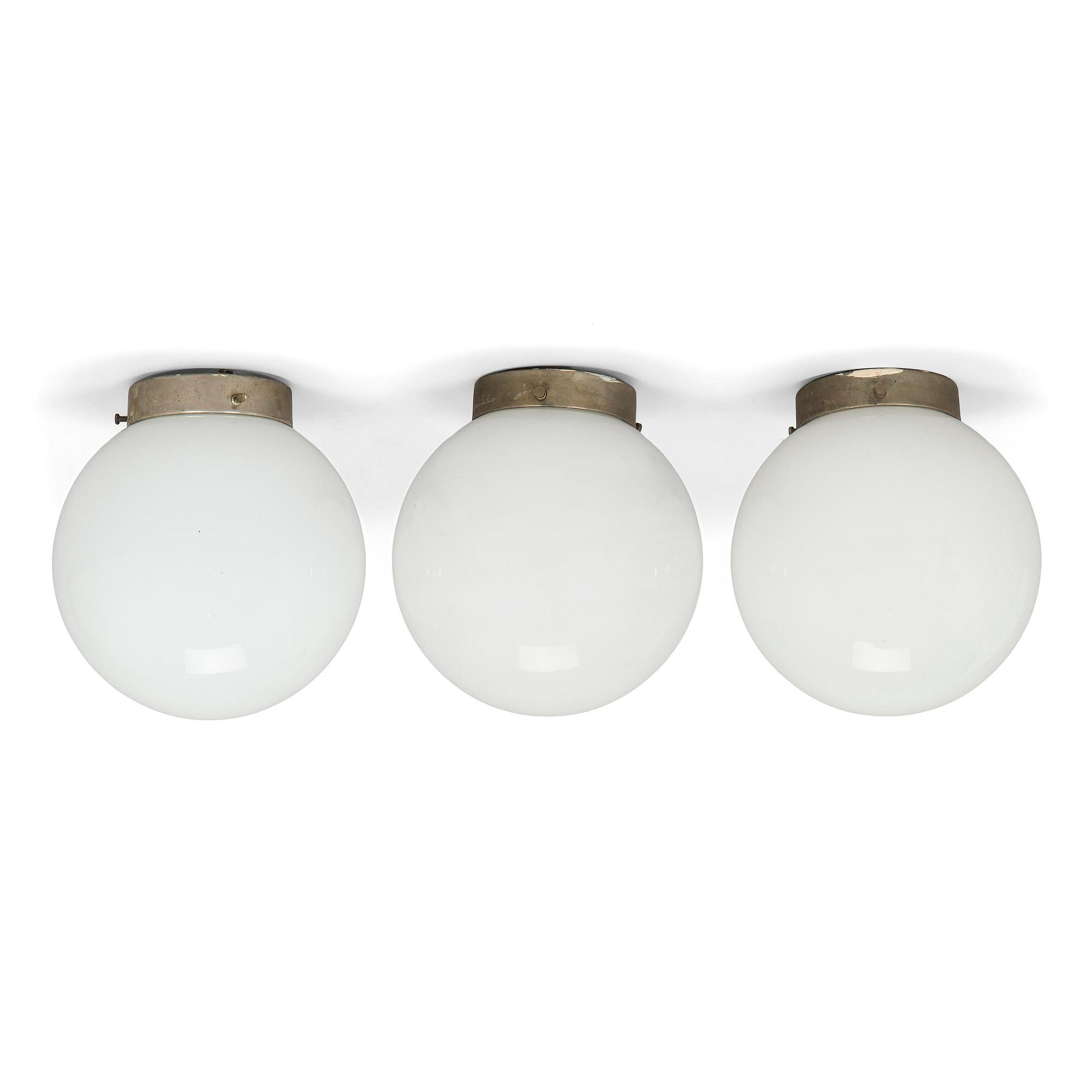 Paavo Tynell, a set of three 1930s ceiling lamps '2008' for Taito Oy.