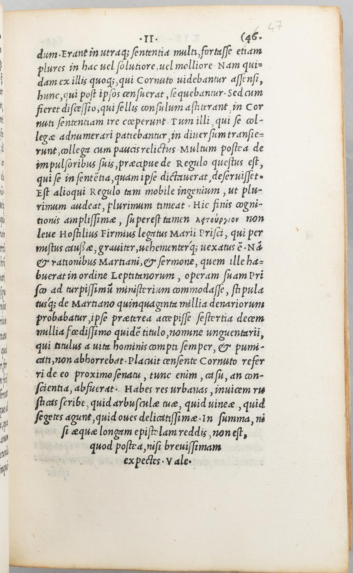 Editio princeps of all Pliny's ten books of letters, Aldus Manutius 1508.
