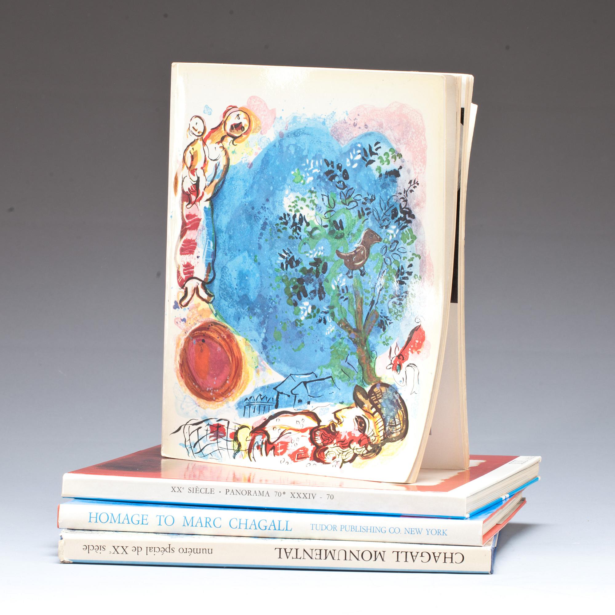 BÖCKER, 4 st. Bland annat "Chagall Monumental" XXe Siécle. 1973. Paris.