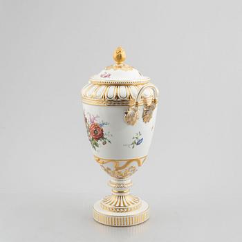 A porcelian urn with cover, KPM (Königliche Porzellan-Manufaktur Berlin), Germany, late 19th Century.