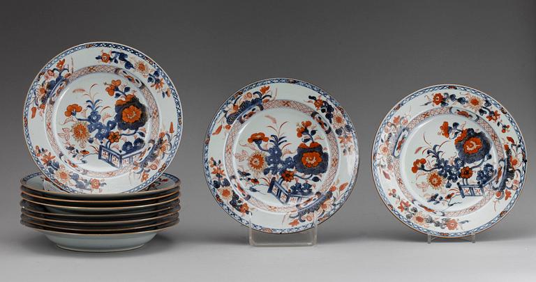 TALLRIKAR, 11 st, porslin, Kina 1700-tal.