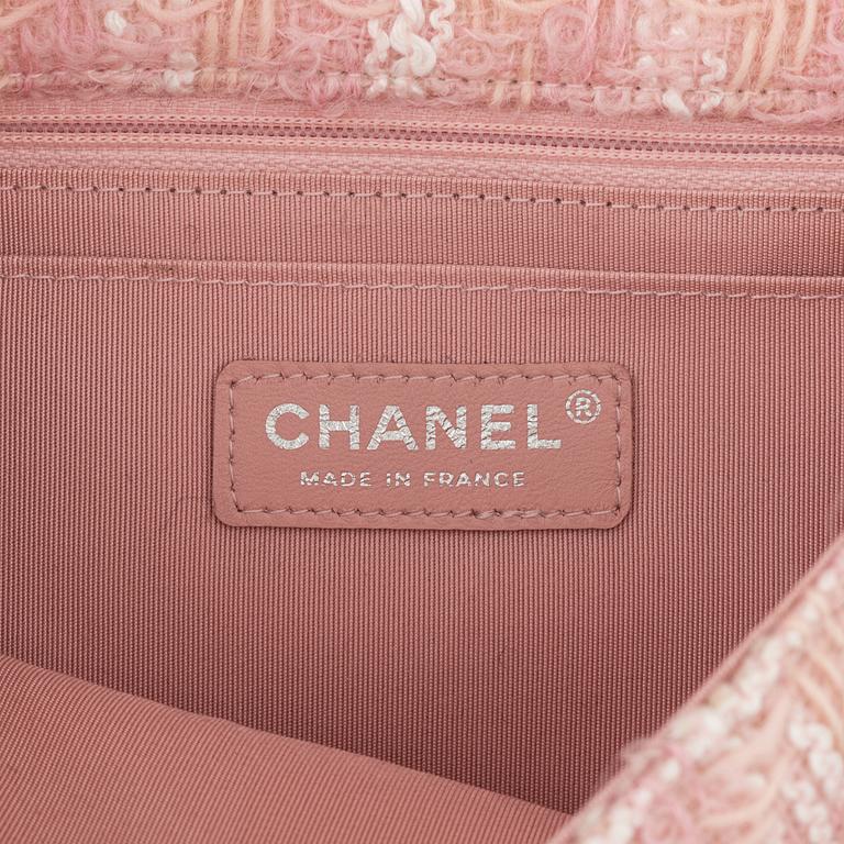Chanel, a pink 'Mini Tweed Flap Bag', 2018.