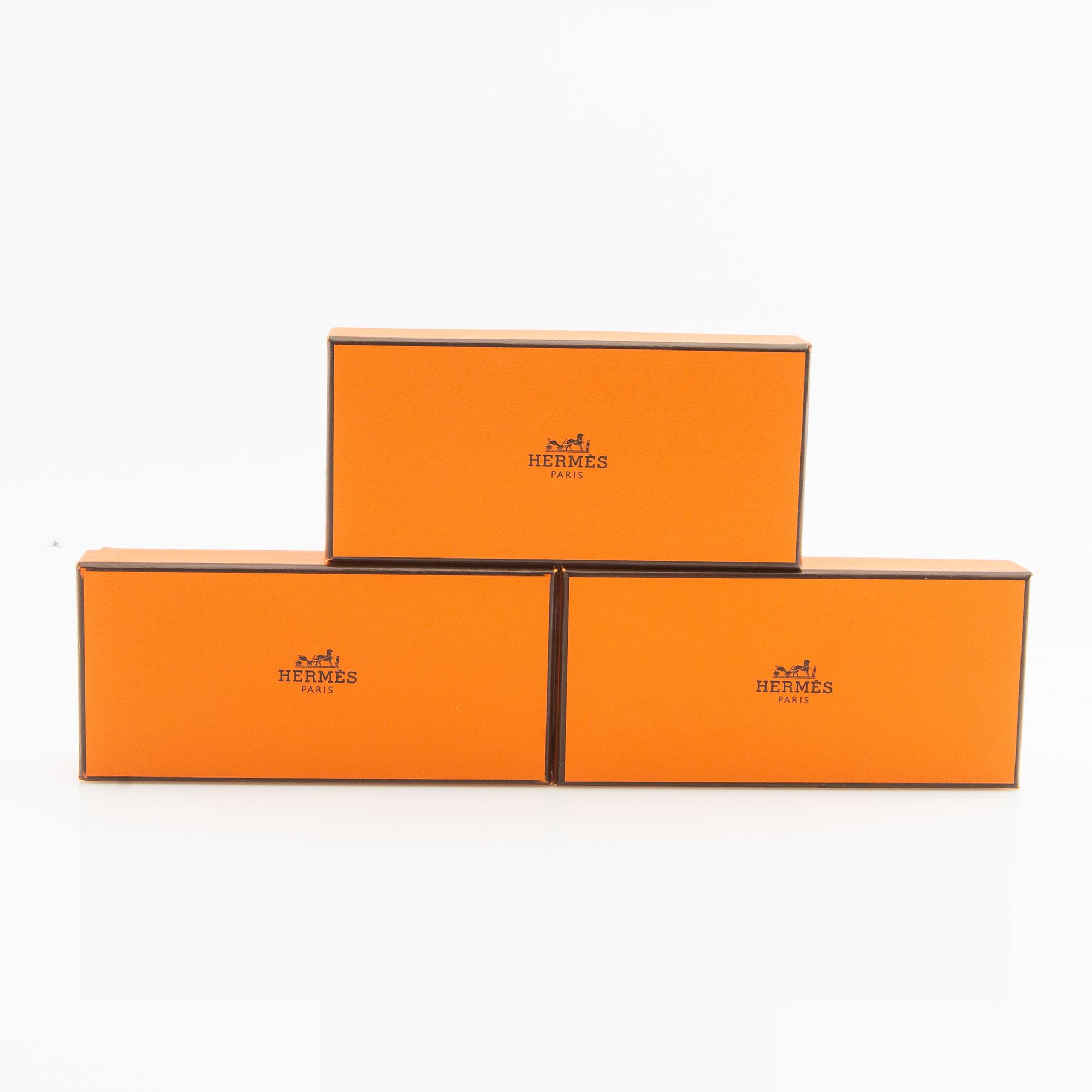 Hermès, dry flies, 3 pcs.