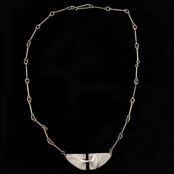 HÄNGSMYCKE samt RING, silver,  Björn Weckström, Lapponia, Finland, 1980-tal.