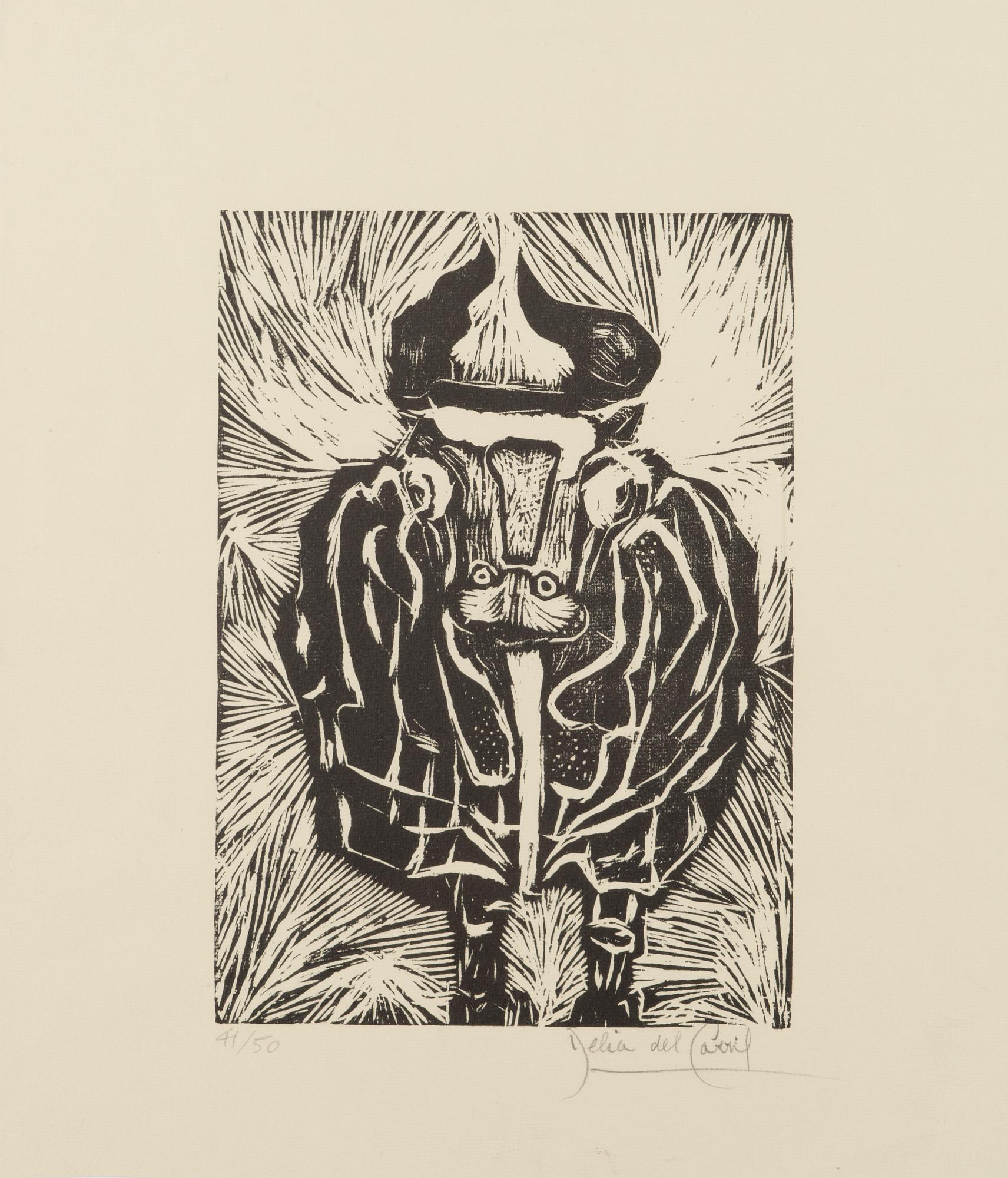 DELIA DEL CARRIL, woodcut 41/50, signed.