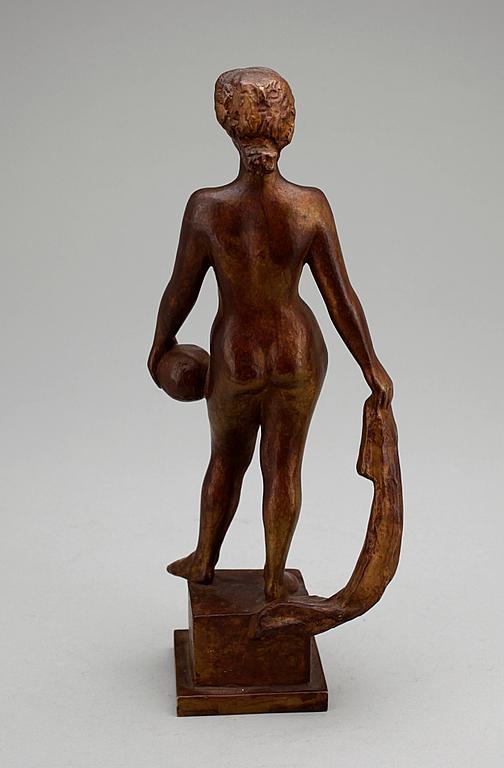 DAVID WRETLING, skulptur, brons, sign o numr 9/15.
