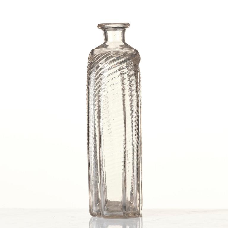 A  Swedish glass bottle, Skånska Glasbruket, 18th century.