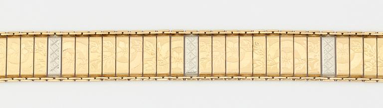 ARMBAND, guld 18k, svensk importstämpel. Vikt ca 15 gram.