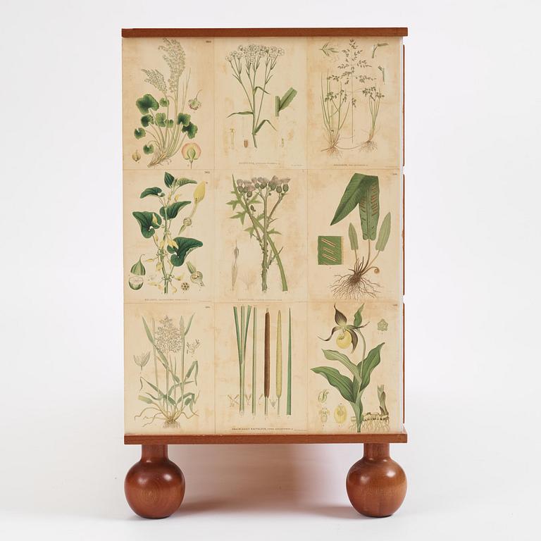 Josef Frank, a "Flora" chest of drawers, Firma Svenskt Tenn, Sweden, probably 1970s.