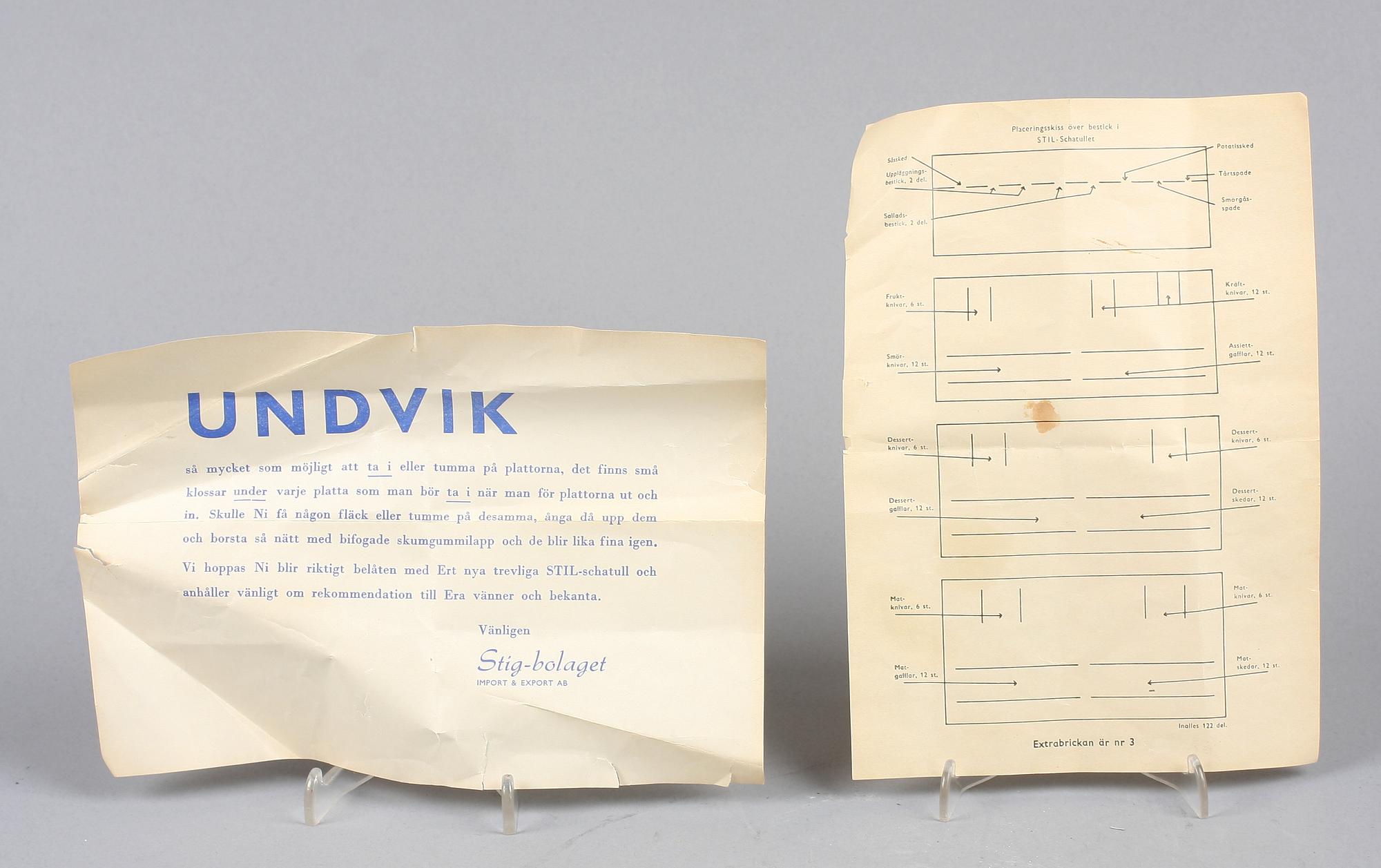 SCHATULL samt BARSKÅP, 1900-talets andra hälft.