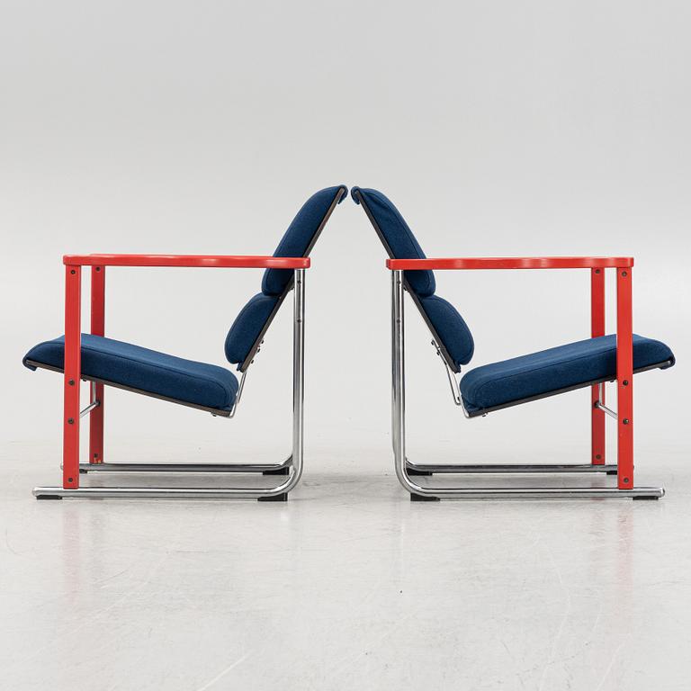 Yrjö Kukkapuro, a pair of armchairs,  "Experiment", Avarte, Finland.