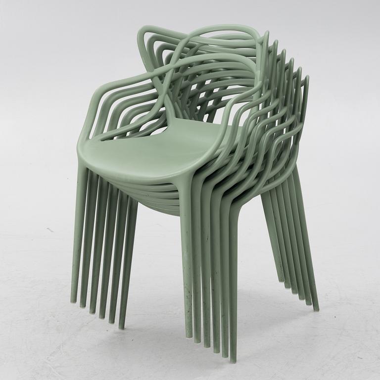Philippe Starck, & Eugeni Quitllet, six 'Masters' chairs, Kartell, Italy.