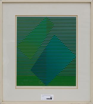 DIONISO DEL SANTO, färgserigrafier, 2 st. Sign o dat 1981. Numr 1/2 samt 2/2.