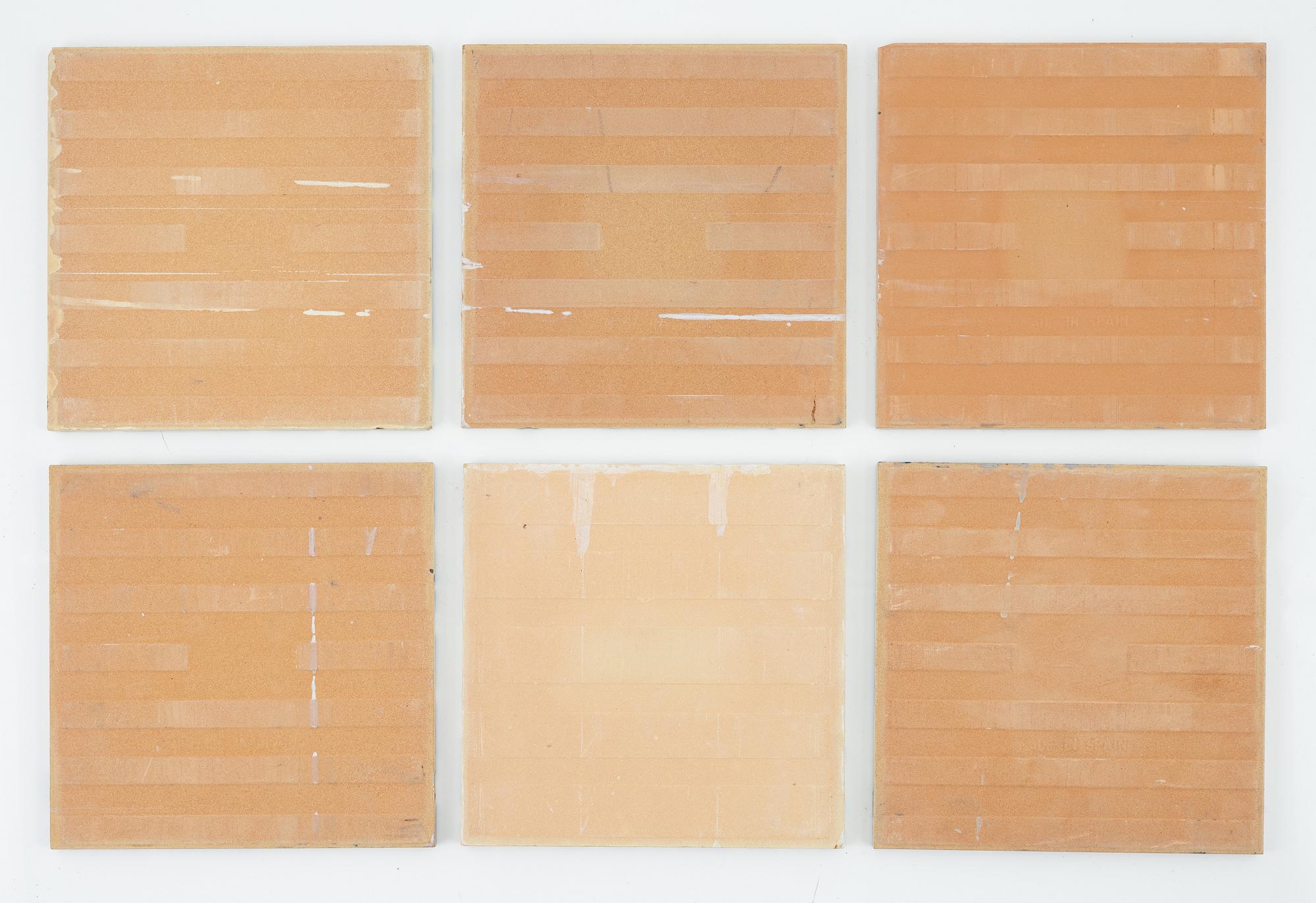 Salvador Dalí, A set of six earthenware tile plates, after Salvador Dalí, late 20th century.