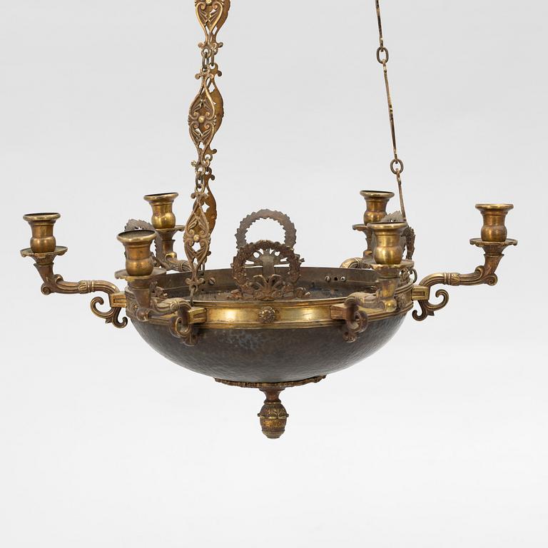 Empire-style chandelier, first half of the 20th century.