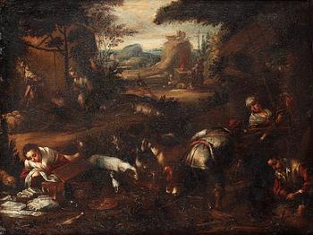 430. Leandro Bassano Circle of, Noah's arc.