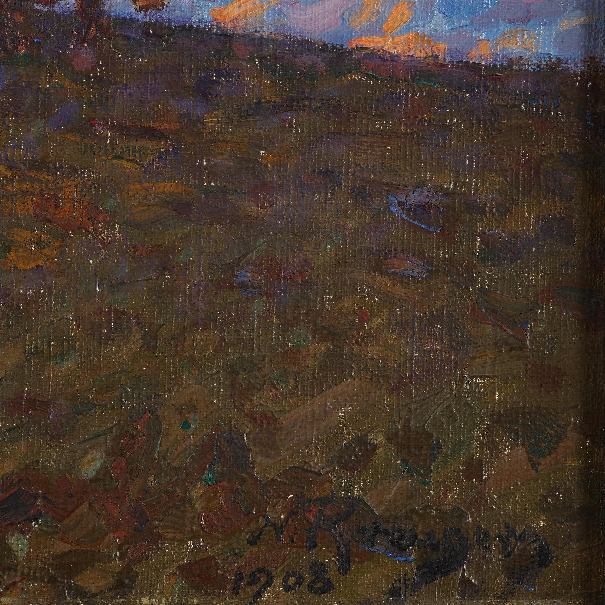 Nils Kreuger, "Röda Moln" ("Red clouds", motif from Båstad).