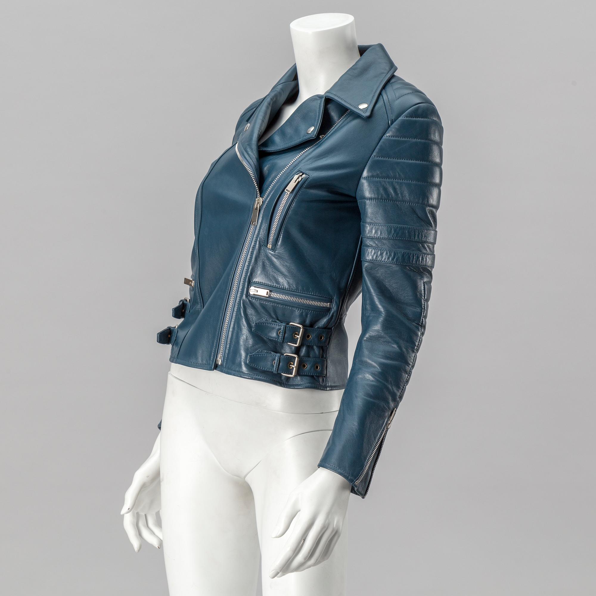 LEATHER JACKET, Celiné, french size 36.
