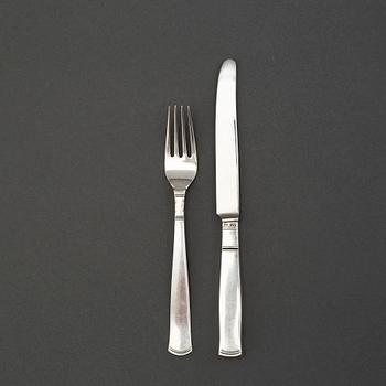 20 pieces silver cutlery 'Rosenholm' by GAB Stockholm and Eskilstuna.