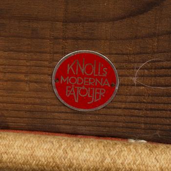 FÅTÖLJER, ett par, märkta Knolls Moderna Fåtöljer, 1940/50-tal.