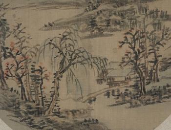 Unidentified artist, Two landscape paintings, China, 20th century.