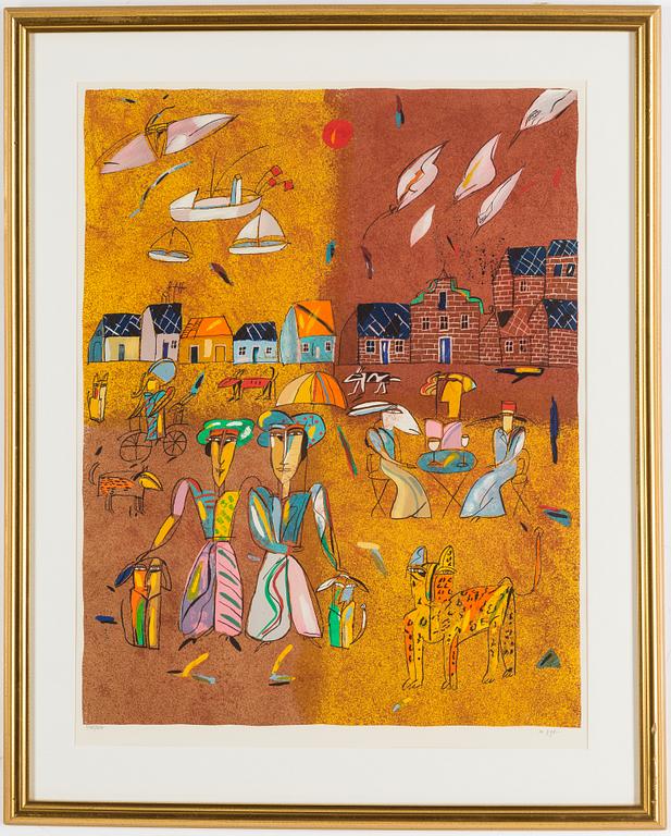 MADELEINE PYK, färglitografi, signerad M Pyk och numrerad 148/250 med blyerts.