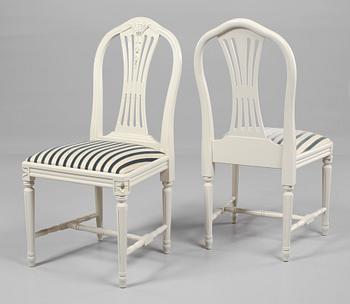 MATSALSMÖBLEMANG, 9 delar, gustaviansk stil, 1900-talets andra hälft.