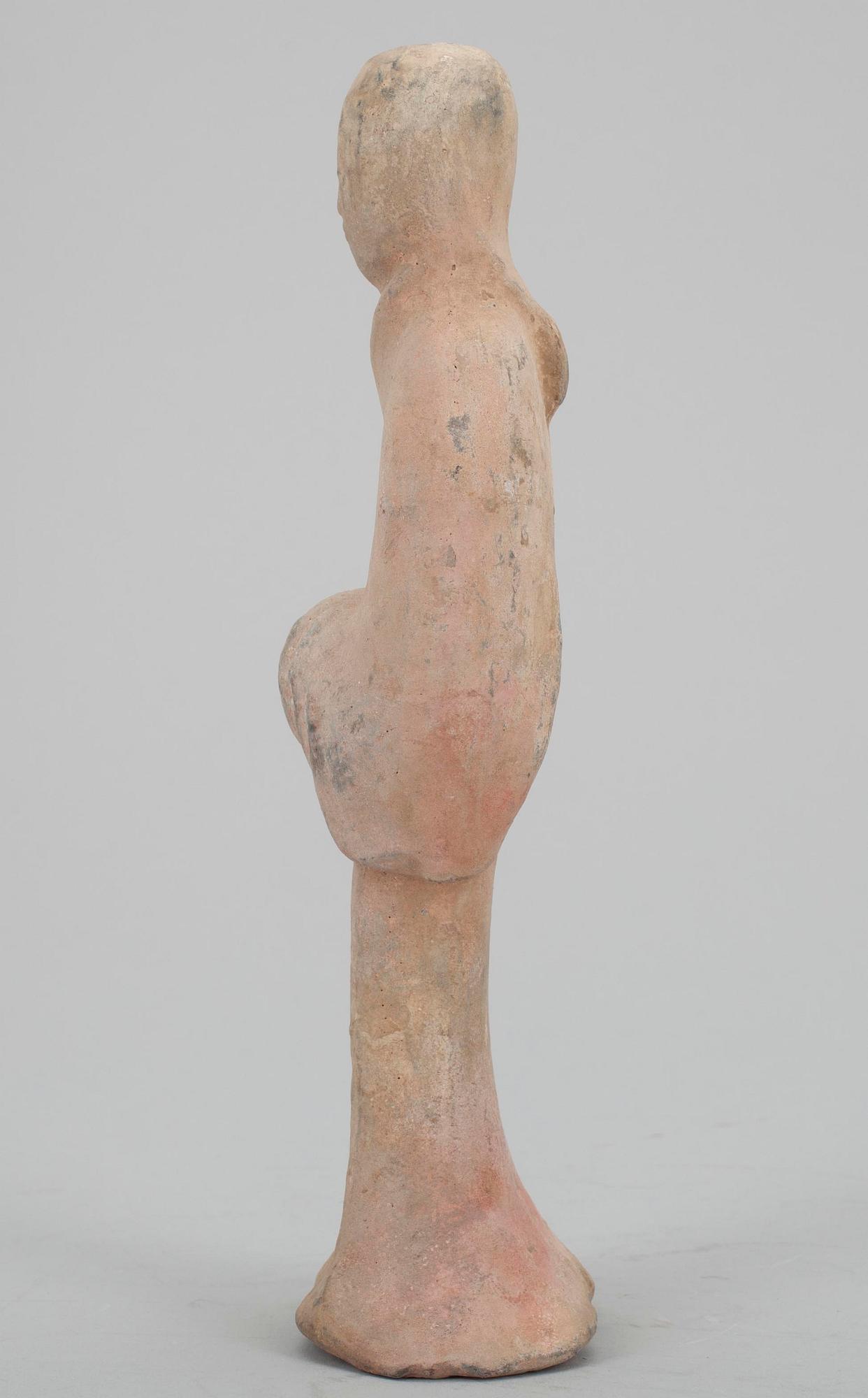 SKULPTUR, lergods, Kina, Han-stil.