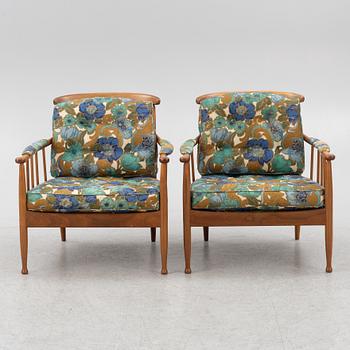 Kerstin Hörlin-Holmquist, armchairs, a pair, "Skrindan", OPE-Möbler, second half of the 20th century.