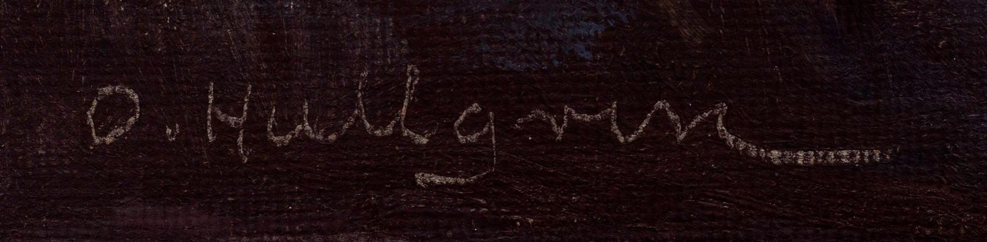 OSCAR HULLGREN, olja på duk, signerad.