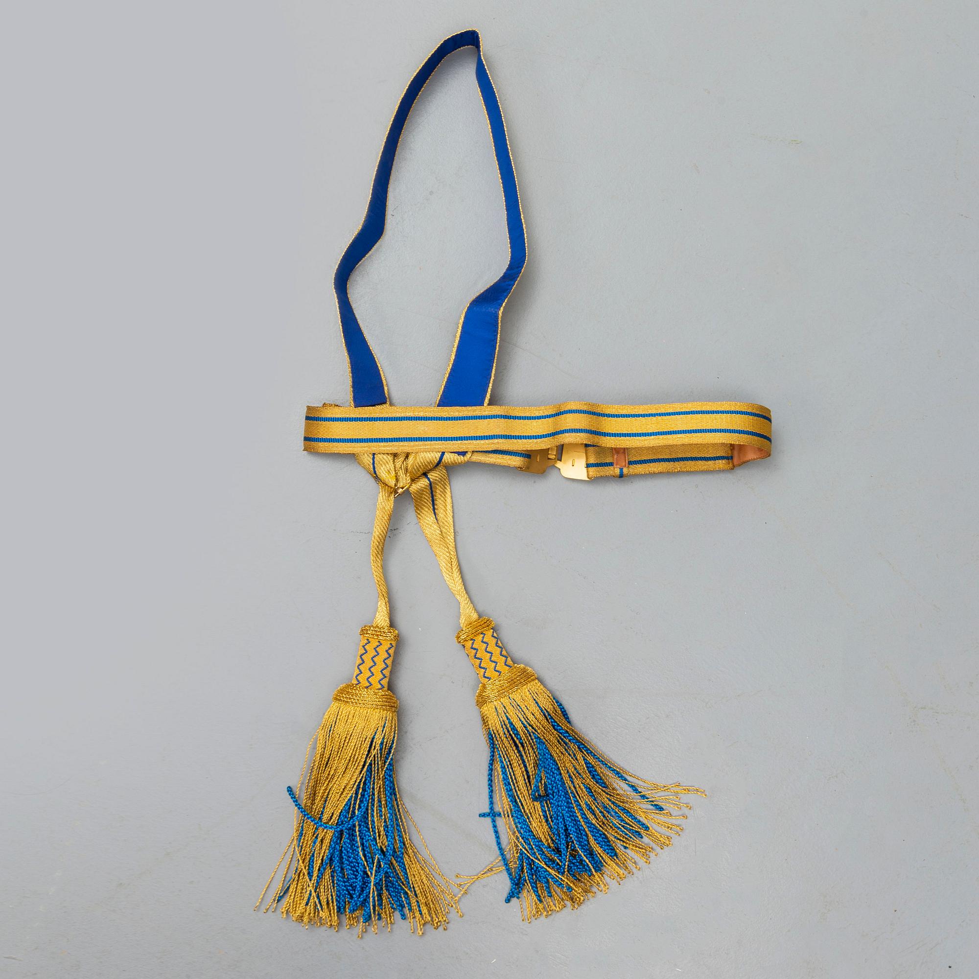 A Swedish late 19th century small sward, and a belt by Sporrong, 20th century.