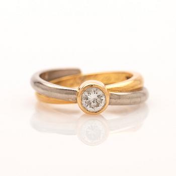 Ring, 20k & 18k, with diamond.