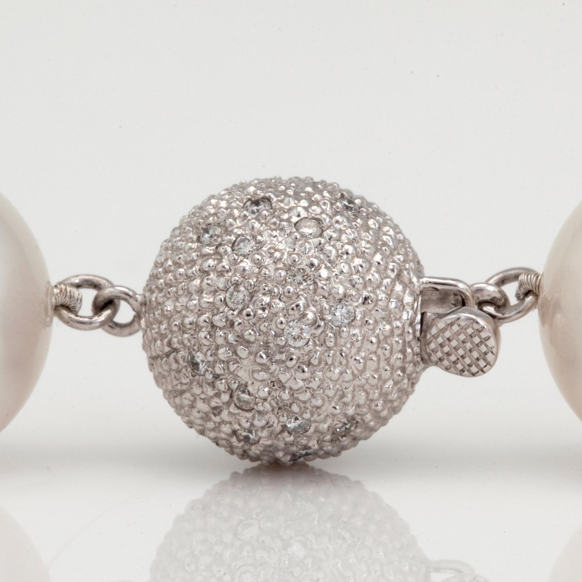 A cultured South Sea pearl collier.