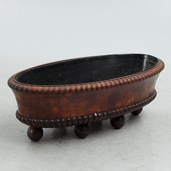 A large mahogany jardiniere, late 19th century.