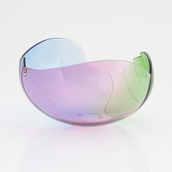 Gunnar Cyrén, skål, glas, Orrefors, 1984.