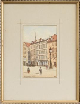 FREDRIK ISBERG, 4 st. Akvareller, sign.