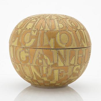 Bo Kristiansen, Ash container with lid, stoneware, Denmark.