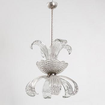 FRITZ KURTZ, a glass ceiling light, Orrefors, 1940's/50's.