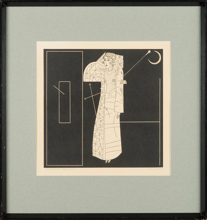 Tõnis Vint, relief print, sgned and dated -87, numbered 20/25.