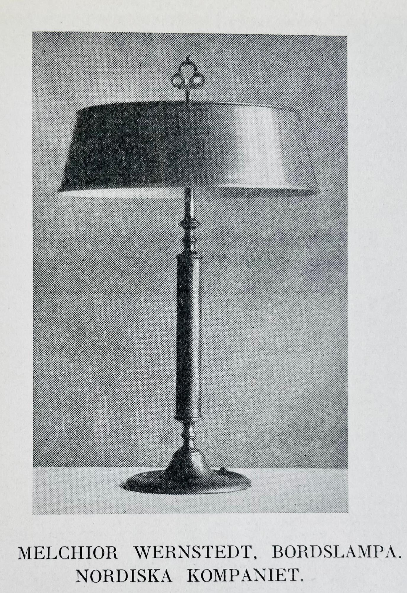 Melchior Wernstedt, a table lamp model "25760", Nordiska Kompaniet, 1920s.