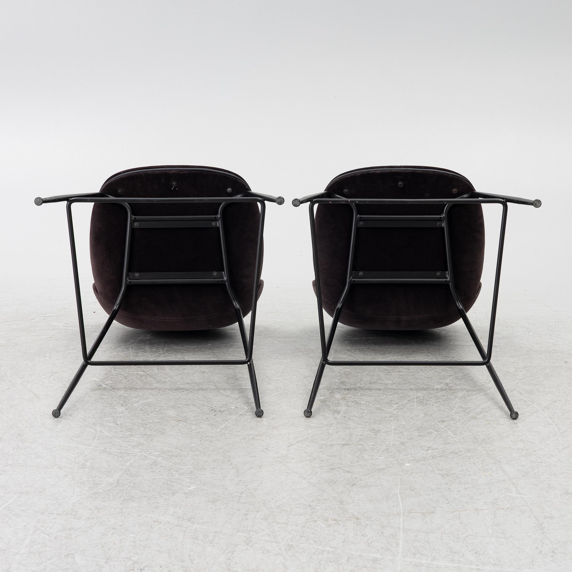 GamFratesi, Bar stools, a pair, "Beetle Bar Chair", Gubi, Denmark.