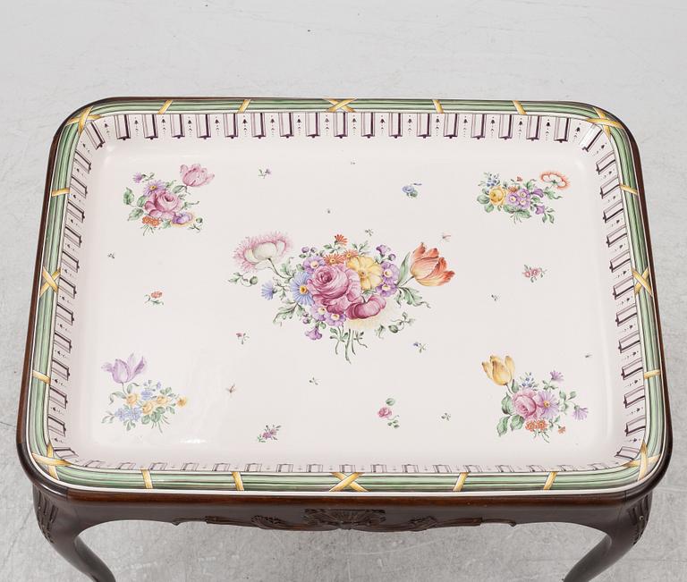 A Rococo-style tea table, Rörstrand, Sweden, 1910's.