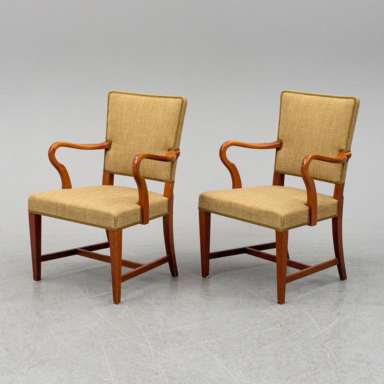 A pair of armchairs.