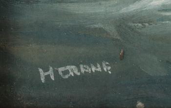 OKÄND KONSTNÄR, gouache, signerad H Crane.