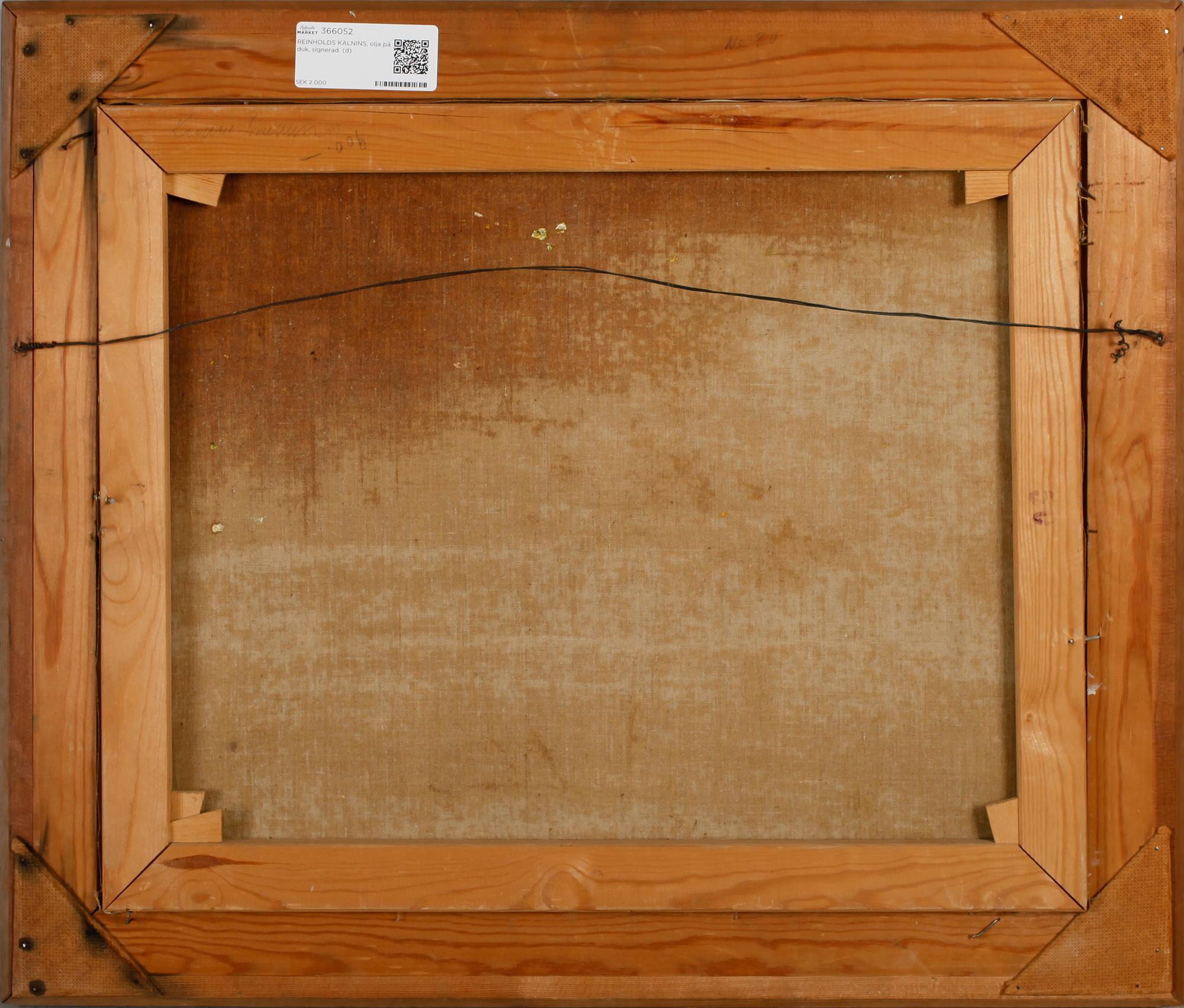 REINHOLDS KALNINS, olja på duk, signerad.