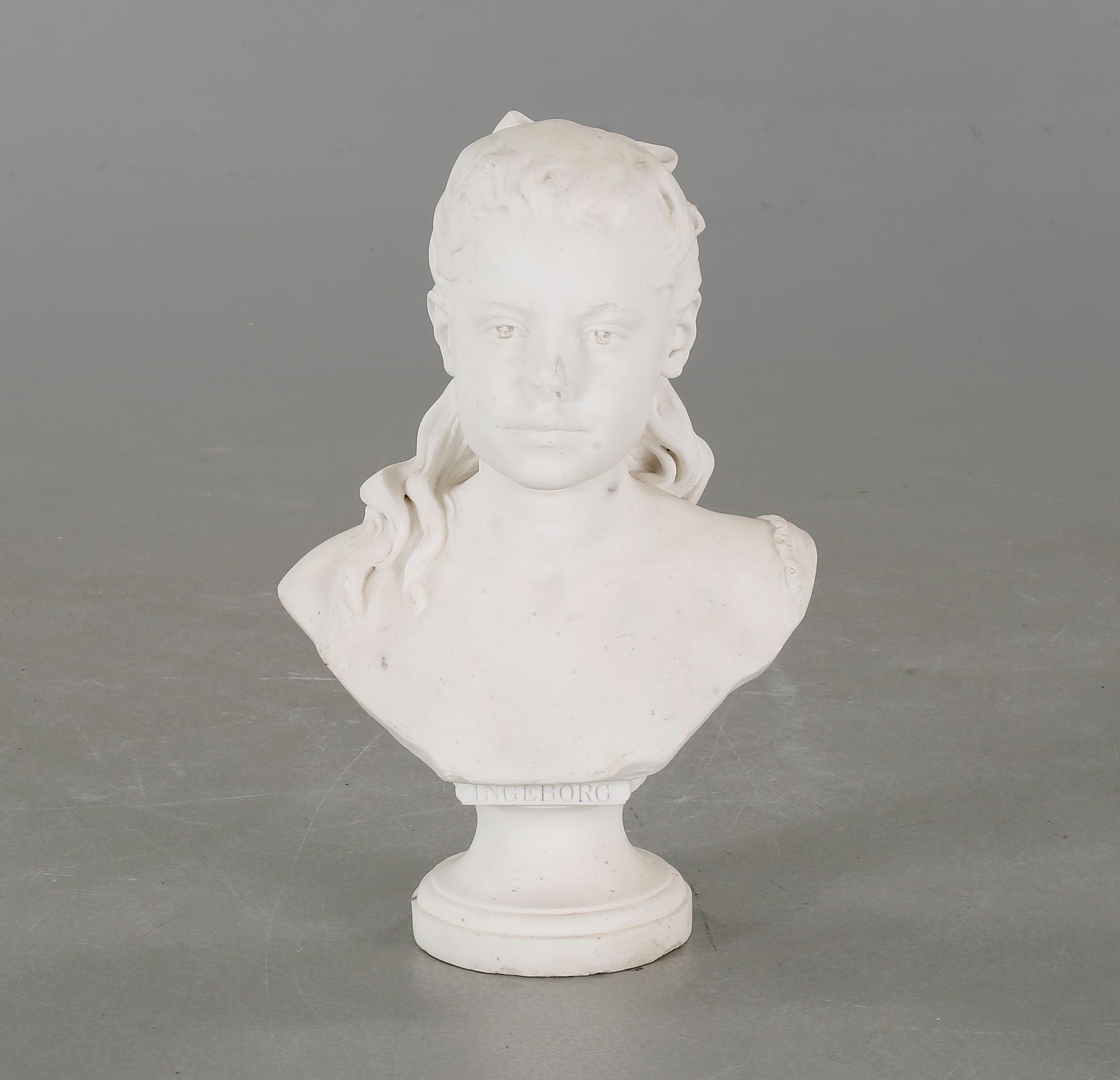 PER HASSELBERG, sculpture, plaster, signed and dated 1882.