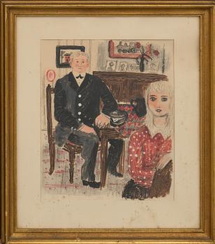 GÖSTA KRILAND, mixed media, signed.
