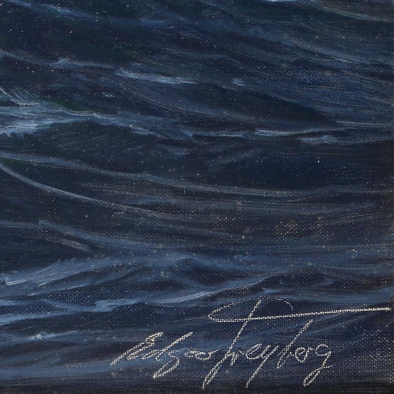 EDGAR FREYBERG, olja på duk. Sign.